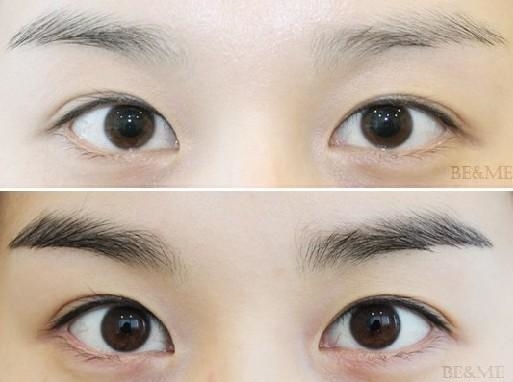长春纹眉对比